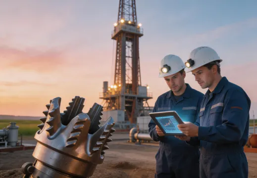 Oil and gas drilling field